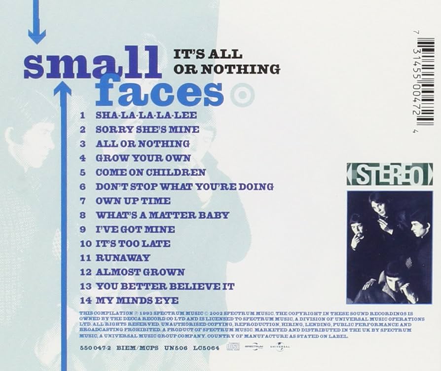 スモール・フェイセス オール・オア・ナッシング Small Faces - All or Nothing / Understanding (Promo) – NIGHT